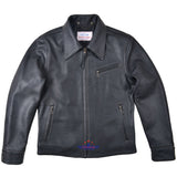 FiveStar Leather Vintage Custom 1930s Goat Hide Leather Jacket Black