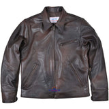 FiveStar Leather Vintage Custom 1930s Buffalo hide Distressed Brown Leather Jacket