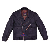 FiveStar Leather Vintage Beck Biker Jacket Goatskin Leather Dark Brown