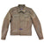 Men TRUCKER Real Goatskin Classic Western Denim Style Russet Brown Leather Jacket