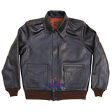 Men A2 Repro David D. Doniger Type Military Flight Real Horsehide Leather Jacket