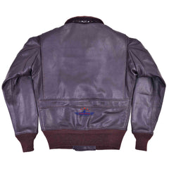 MEN REPRO G1 55J14 NAVAL SEAL BROWN PILOT FLYING JACKET USN REAL GOATSKIN LEATHER