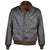 Men Flight A-1 Repro Goatskin Leather Jacket Military Aviation Bomber Seal Brown