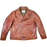 FiveStar Leather Men's Civilian Vintage Windbreaker Horse Hide Visky Brown Jacket