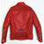 God Gift Men Red BUILD FOR SPEED Motor Biker Real Leather Jacket
