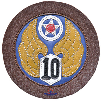 Fivestar Leather 10th Air Force emblem Leather Patch