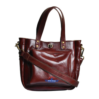 Fivestar Leather Сlassic Tote Ladies Brandy Brown Shoulder Bag