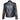 FiveStar Leather Men Sportswear Speed King Jacket Black Goatskin & Orange Stripes