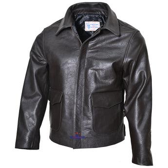FiveStar Leather Men Holy Grail Hunter Buffalo Seal Brown Jacket