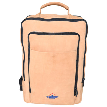Five Star Leather Handcrafted Cowhide Nubuck Laptop Travel Backpack