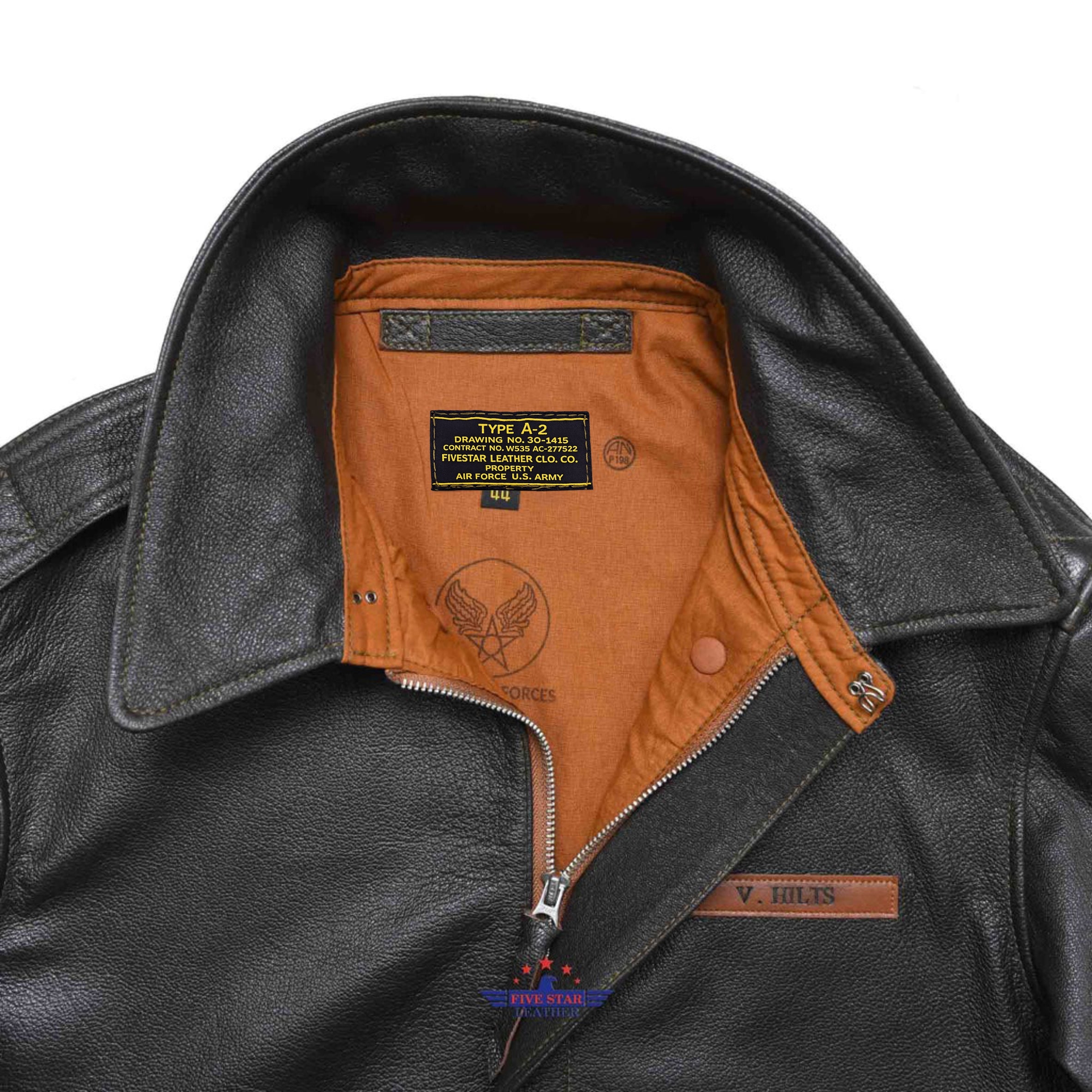 A2 馬革 V.HILTS FiveStar Leather Repro A2 V Hilts Escape Jacket Seal Brown