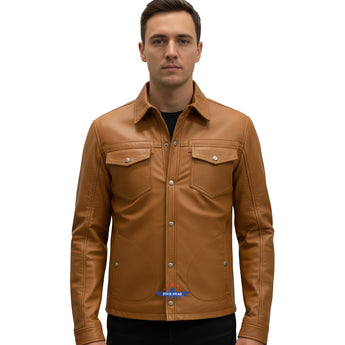 FiveStar Leather Men Deerskin Fashion Jacket