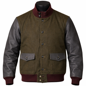 ジャケット・アウター 70s Valstar type A-1 leather flight jkt Padded nappa leather flight jacket with detachable shearling collar -