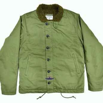 Men"s Repro N-1 Deck Jacket Winter Warm Wool Military Marine Navy Vintage Style