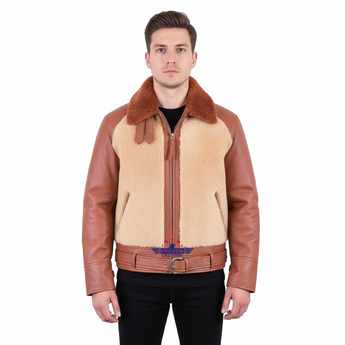 FiveStar Leather 1930s Grizzly Blonde Jacket Real Leather