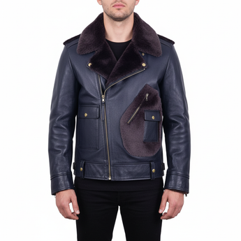 FiveStar Leather SpeedKing Cycle Champ Grizzly Style Back Jacket Seal Brown