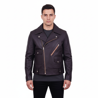 FiveStar Leather Vintage Beck Jacket Goatskin Dark Brown