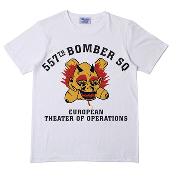 FiveStar Leather 557th Bomber Squadron Tubular T-Shirt 100% Cotton White