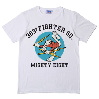 FiveStar Leather 383d Fighter Squadron Tubular T-Shirt 100% Cotton White