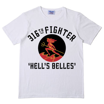 Fivestar Leather 316th Fighter Tubular T-Shirt 100% Cotton White