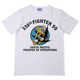 Fivestar Leather 339th Fighter Squadron Tubular T-Shirt 100% Cotton White