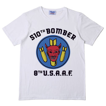 FiveStar Leather 510th Bomber Tubular T-Shirt 100% Cotton White