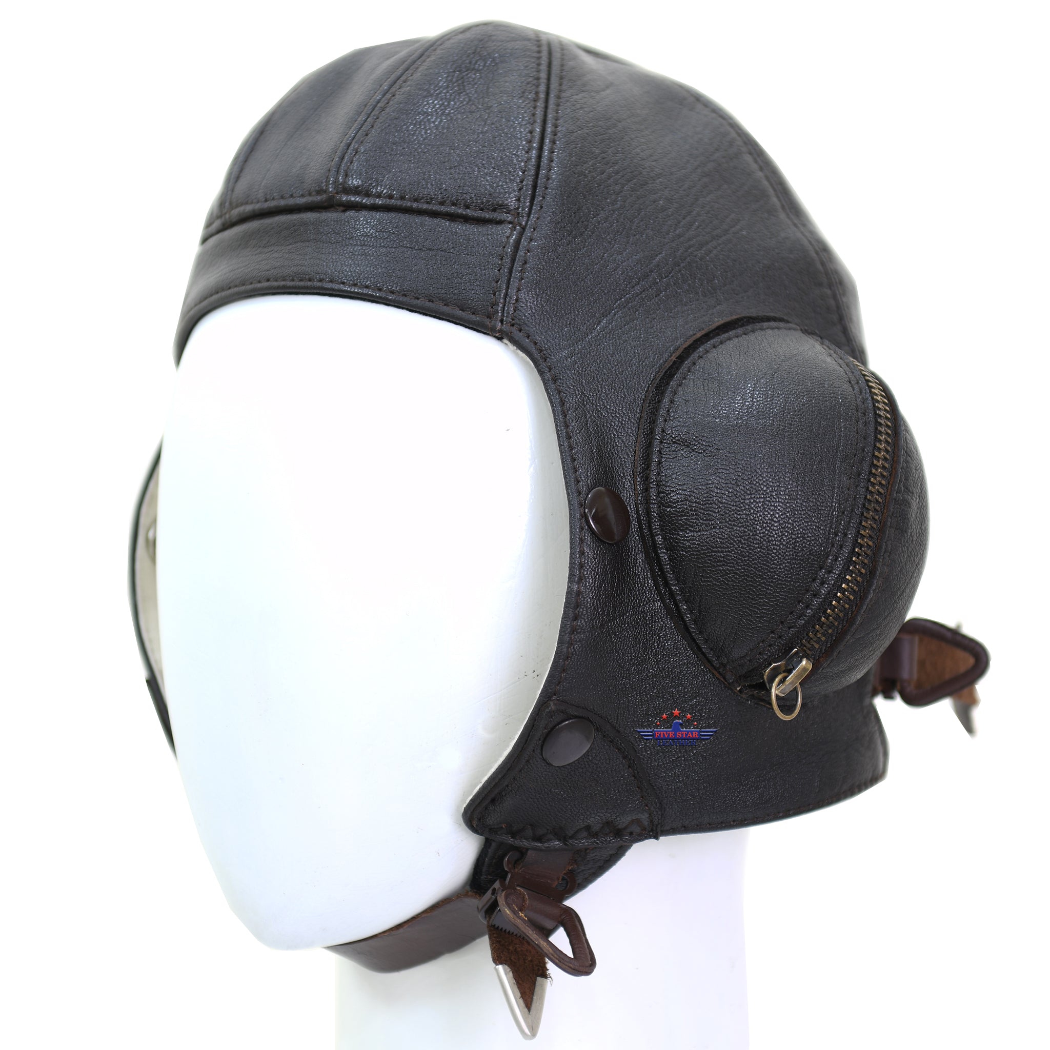 aviation style motorcycle helmet FiveStar Leather RAF Type B Flying Pilot Helmet WWII – Fivestar Leather