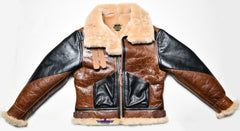 FiveStar Leather B-3 Bomber Aviator Dual Pocket Pilot Sheepskin Flight Jacket