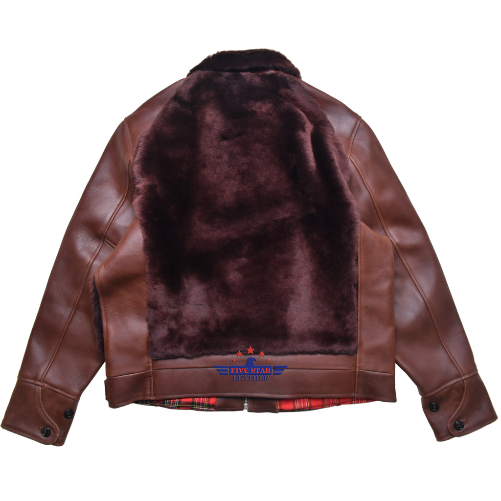 thick Leather 2mm CHL Jacket Grizzly Brown 1930s – colo leather Leather FiveStar Fivestar