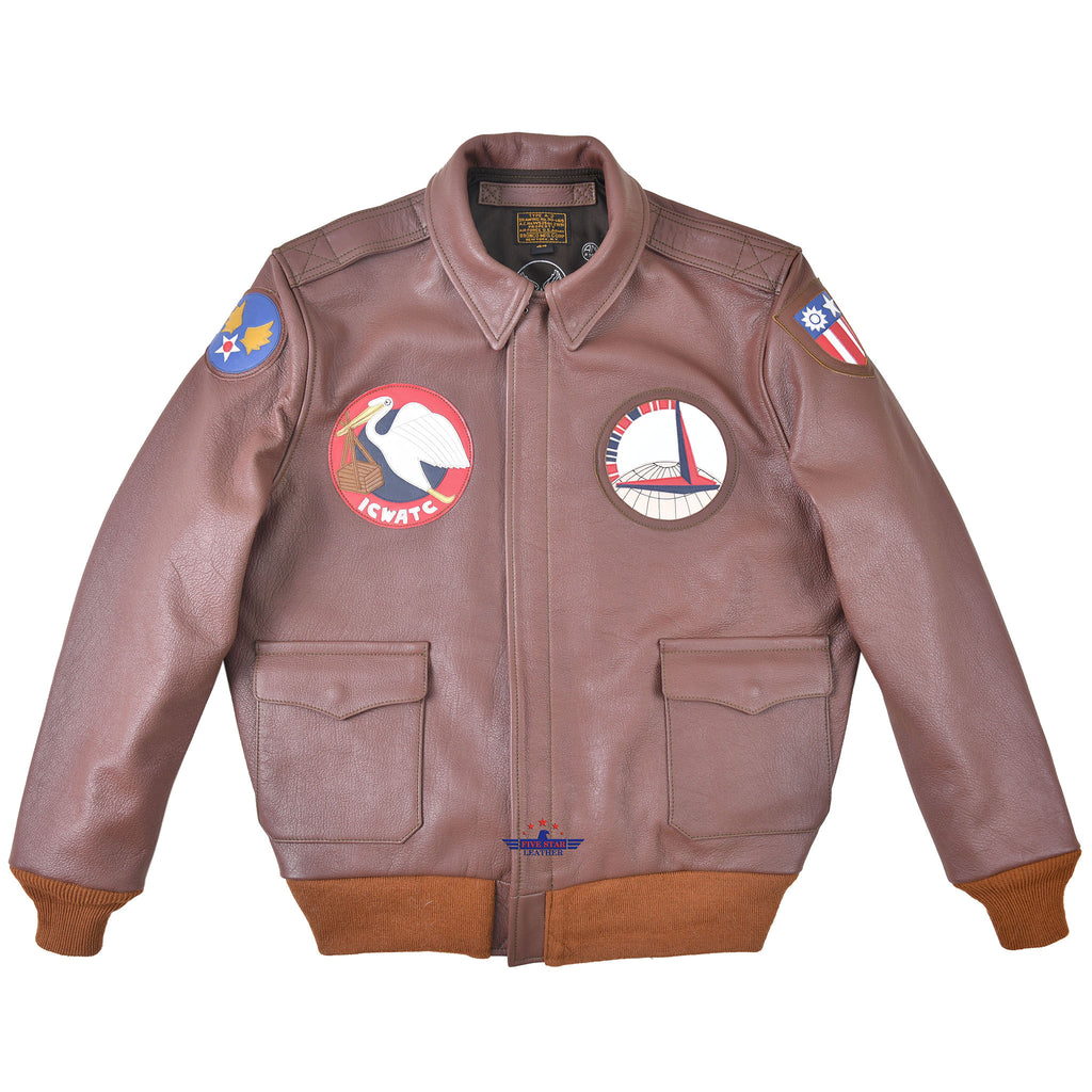 A2 Aviator Distressed Brown Cowhide Leather Bomber Aviator Flight Jacket -  Aviator Leather Jacket Men (A-2 Aviator Flight Leather Jacket, Small) at   Men's Clothing store