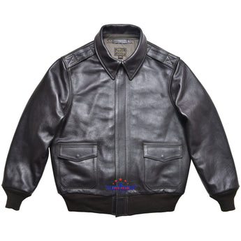 FiveStar Leather Repro Type A-2 H.L.B Corp N.Y. DWG. No. 30-1415 A.C. ORDER No. 37-3891P Horsehide Seal Brown Leather