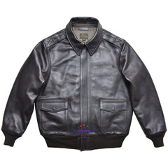 FiveStar Leather Repro Type A-2 H.L.B Corp N.Y. DWG. No. 30-1415 A.C. ORDER No. 37-3891P Horsehide Seal Brown Leather