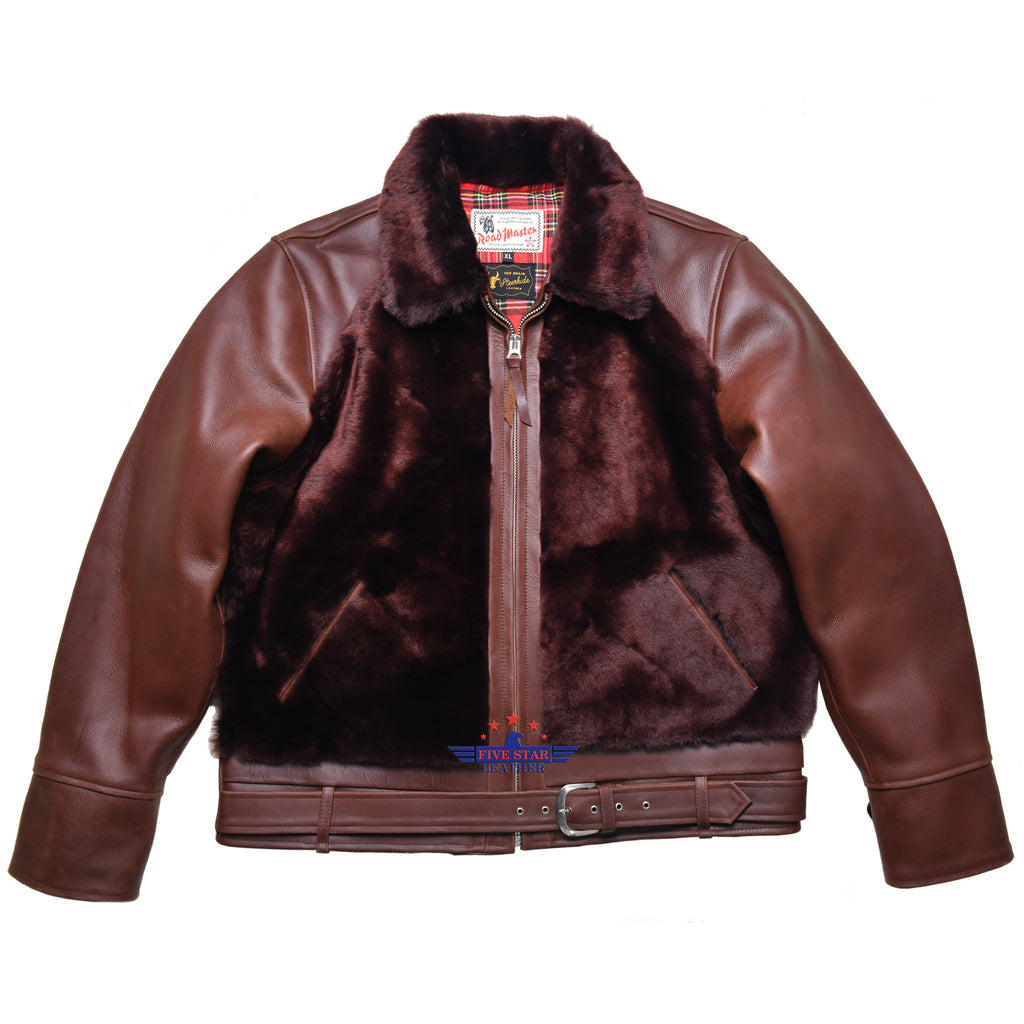 FiveStar Leather 1930s Grizzly Jacket CHL 2mm thick leather Brown colo –  Fivestar Leather