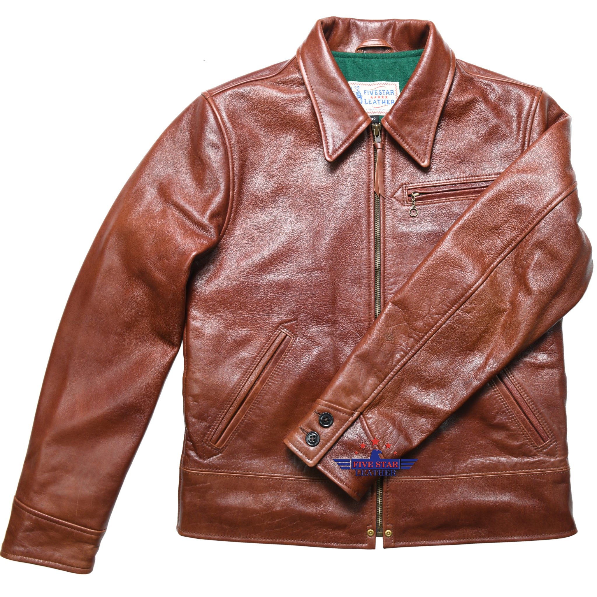 FiveStar Leather Vintage 1930s Half Belt Horse Hide Brandy Brown