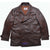 Fivestar Leather Men Double Breasted Horse Hide Mid Brown Coat