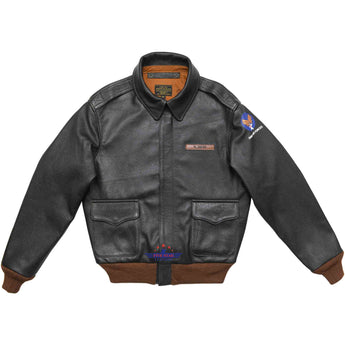 FiveStar Leather Repro A2 V Hilts Escape Jacket Seal Brown