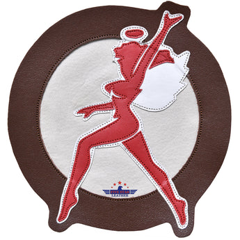 Fivestar Leather 3RD Squadron Hell's Angels Waving Hand with Walking Round Leather Patch