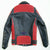 God Gift Men's Black and Red Motor Biker Real Leather Jacket SPEED Golden Zipper