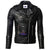 Women Ladies Black shoulder Diamond Quilted Biker LambSkin Fashion Leather Jacket