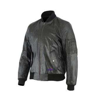MA-1 Army Pilot Bomber Military Real Goat Leather Men Jacket
