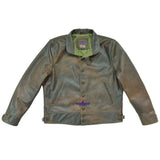 MEN'S REPRO 1930'S VINTAGE COSSACK REAL LEATHER Buffalo Distressed JACKET