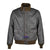Men Flight A-1 Repro Goatskin Leather Jacket Military Aviation Bomber Seal Brown