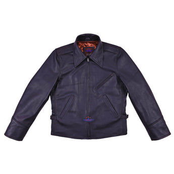 FiveStar Leather Men's All Weather Half Belt Jacket Real Goatskin Leather