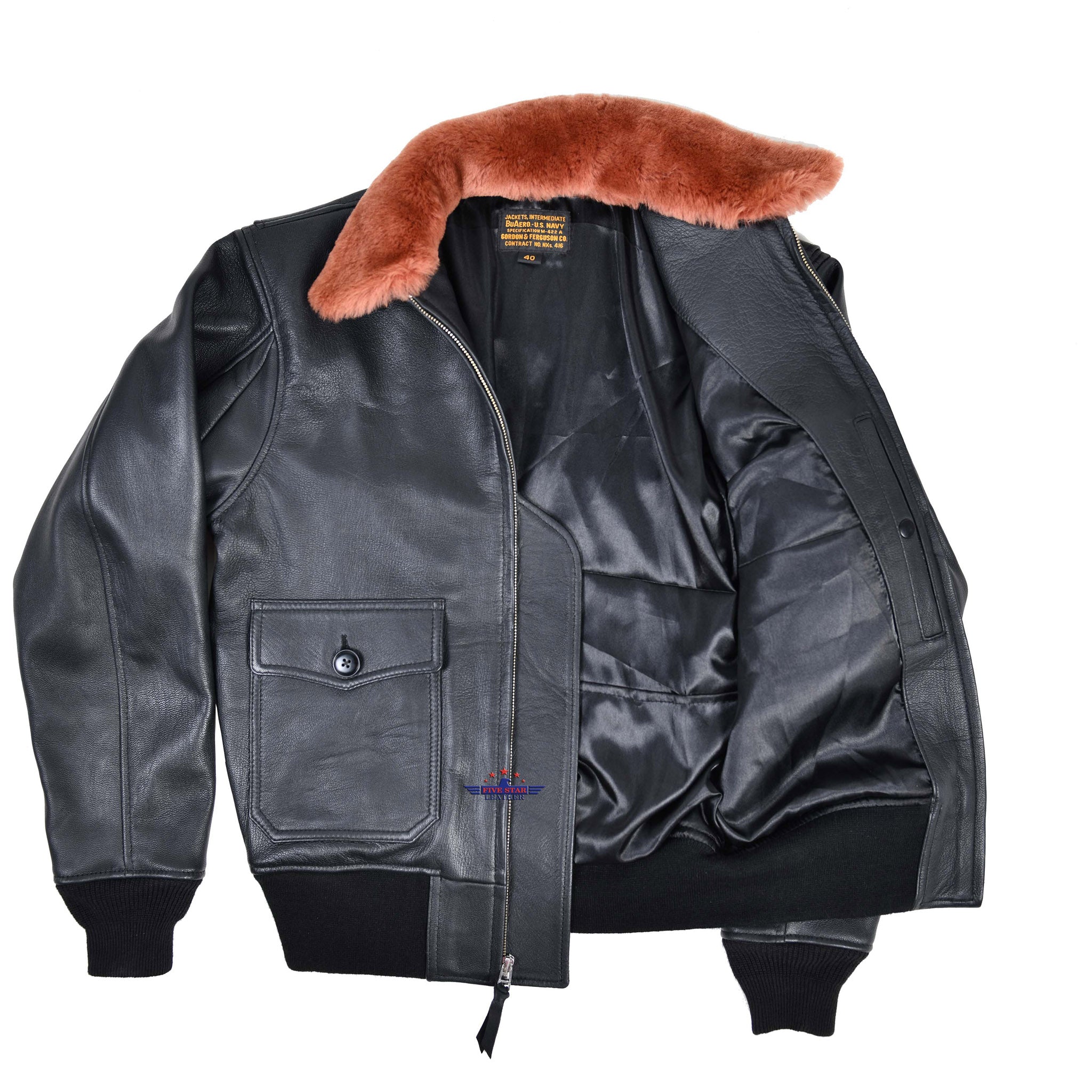 Flight G1 Bomber Naval Flying Men Jacket USN M422-A Goatskin