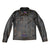 Men Trucker Real Goatskin Classic Western Denim Style Distressed Brown Leather Jacket