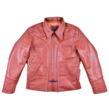 FiveStar Leather Men Californian Half belt Goatskin Leather Jacket