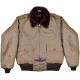 FiveStar Leather Type B 10 USAAF Military Flight Cloth Jacket Olive Cotton