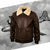 New Men Real Repro Bomber A-2 Genuine Leather Fur Collar Pilot Flying Jacket
