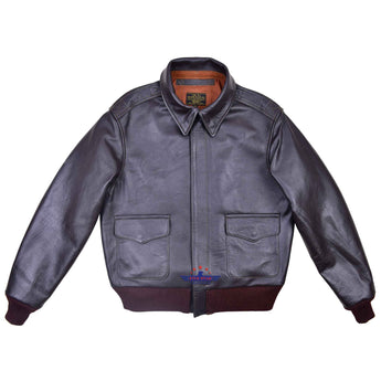 Repro A2 Real Horsehide Leather Seal Brown Jacket