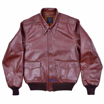 Repro A2 J. A. Dubow Mfg Co Contract 27798 Horsehide Mid Brown Leather Flight Jacket